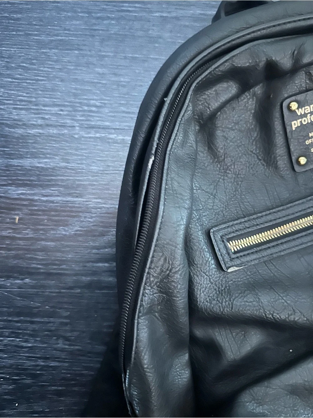 Monopoly Wanna Be Professional Black Faux Leather Laptop Backpack